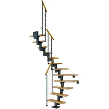 DOLLE Mittelholmtreppe Dublin 61 cm Eiche lackiert/Metall Anthrazit