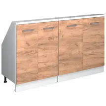 Vicco Kommode Rion 140 x 83,8 x 46 cm Goldkraft Eiche/Weiß