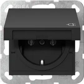 Gira Schuko-Steckdose 1-fach Schwarz 1 St.