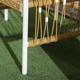 Outsunny Gartenmöbel Set PE Rattan, Polyester