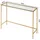 [en.casa] Kronoby Konsolentisch 100x30x80 cm Goldfarben/Klarglas