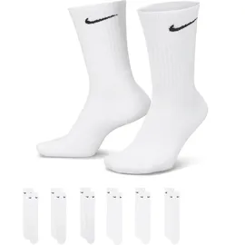 Nike Everyday Cushioned Crew-Trainingssocken 6er Pack White/Black 34-38