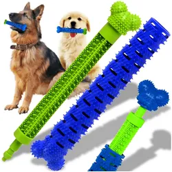 Retoo Kauspielzeug Hundespielzeug Knochen Geformt Hund Spielzeug weichen Kauspielzeug blau