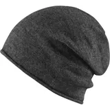 MSTRDS Unisex Cashmere Slouch Beanie ht. Charcoal One Mütze mit 40% Kaschmir für Damen und Herren - Einheitsgröße