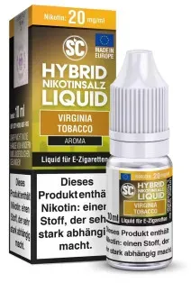 Virginia Tobacco Hybrid NicSalt Liquid by SC 10ml / 20mg