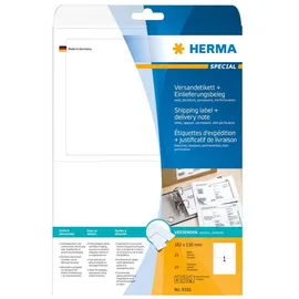 Herma Adressetiketten 8316 Weiß 182 x 130 mm 25 Blatt 25 St.