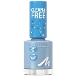 Manhattan Clean & Free Nail Polish Nagellack 8 ml Tidal Wave Blue