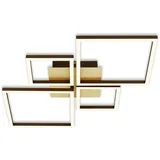 Briloner Brilo LED-Deckenleuchte Frame Dimmbar Schwenkbar Braun-Gold