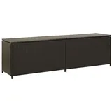 furnicato Gartenbox Poly Rattan 200x50x60 cm Braun