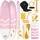 huiike Stand Up Paddling Board 305 x 84 x 15 cm rosa|grün
