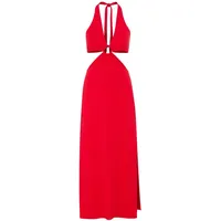 lscn by lascana Neckholderkleid Maxi Rot 42