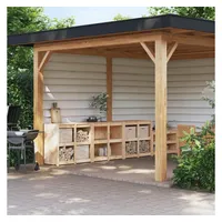 VidaXL Outdoor-Küchenschränke 3 Stk. Massivholz Kiefer