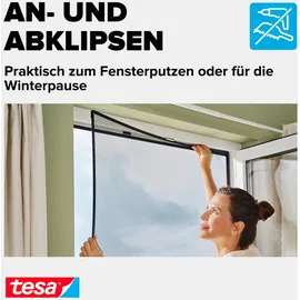 Tesa Fliegengitter Insect Stop Clip On 120 x 240 cm Anthrazit