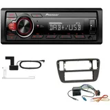 Pioneer MVH-130DAB Autoradio DAB+ USB Einbauset für Seat Mii ab 2011 schwarz