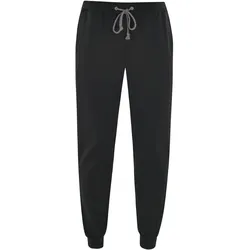 hajo Herren Homewear Hose - Jogginghose, Klima-Komfort, Stretch Cotton-Mix, uni Schwarz 3XL