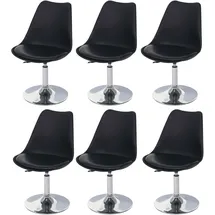 MCW Drehstuhl Vaasa T501 Kunstleder schwarz 6er Set