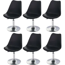 MCW Drehstuhl Vaasa T501 Kunstleder schwarz 6er Set