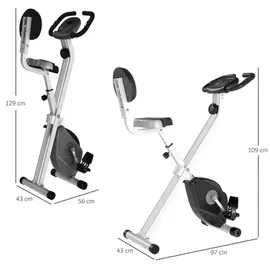 Homcom Fahrradtrainer mit Magnetwiderstand schwarz/weiß