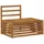 vidaXL Outdoor End Sofa Massivholz beige