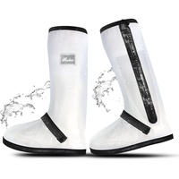 Schuhüberzieher Regenüberschuhe Wasserdicht Schuhe Überschuhe für Männer Frauen, Outdoor Rutschfester Schuhüberzieher Regenschutz Regenschuhe für Regen Schnee Staub, Wiederverwendbar, Schwarzweiß M - Schwarzweiß-M