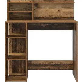 vidaXL Schreibtisch mit Regal Altholz 90 x 48 x 101,5 cm Holzwerkstoff