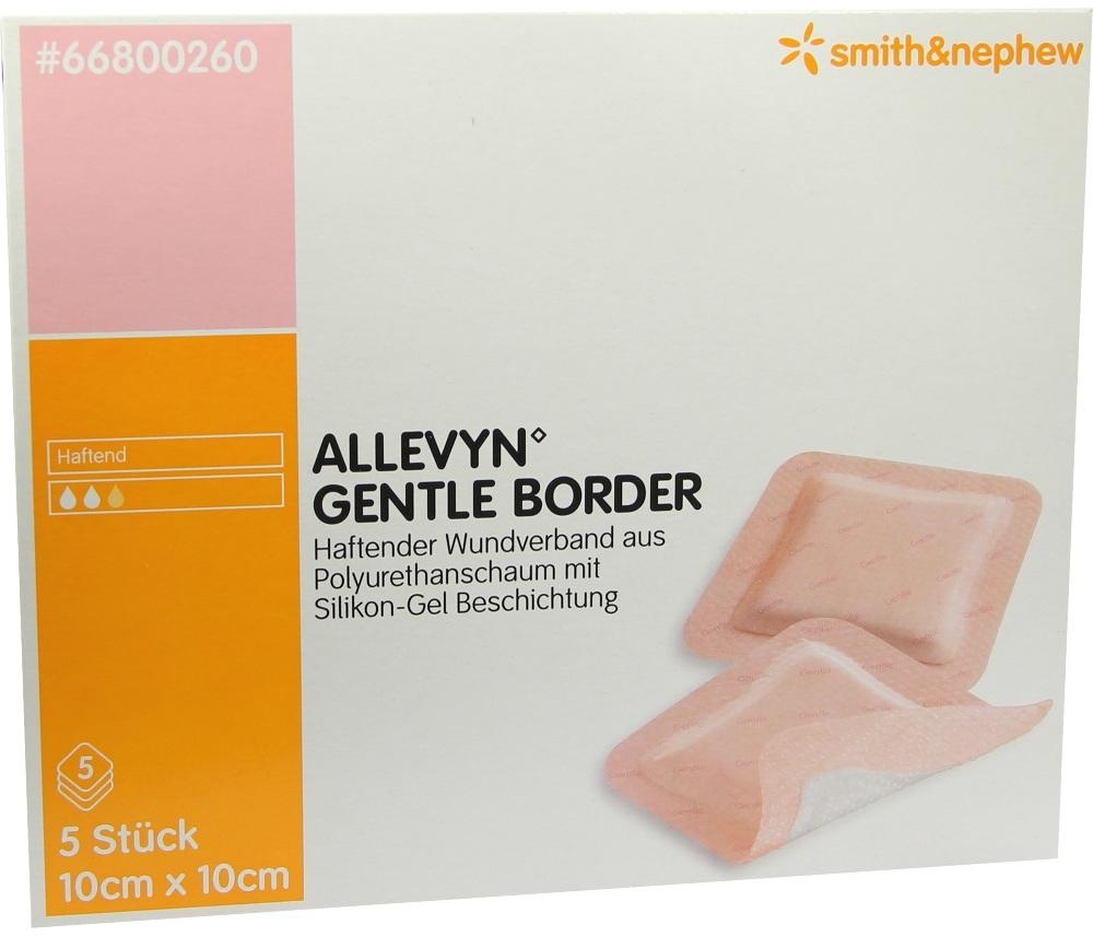 Preisvergleich Produktbild Allevyn Gentle Border 10cmx10cm 5 ST