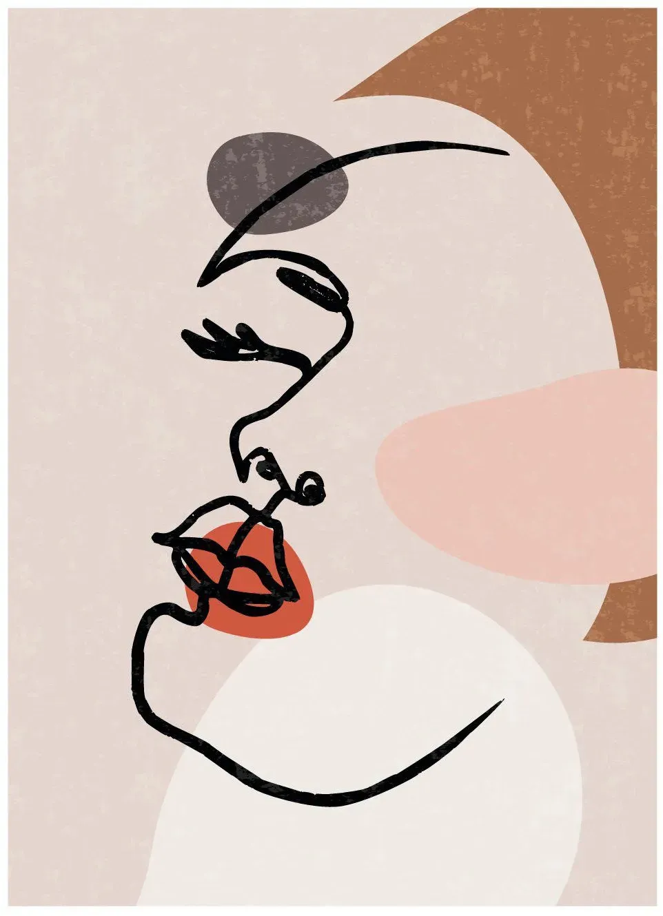 Bild FACE PATTERNS (BH 30x40 cm) - bunt - BH 30x40 cm