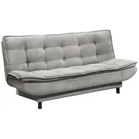 Lomadox Schlafsofa PIRNA-09, Schlafcouch Sofa Couch Jugendzimmer Gästezimmer grau Bettkasten beige|grau