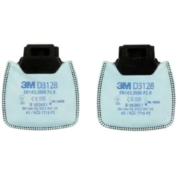 3M Partikelfilter D3128 P2R mit Aktivkohle 3M (2 Stk.)
