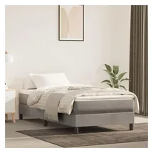 vidaXL Boxspringbett 90 x 200 cm Hellgrau