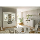 Home Affaire Wohnwand »RAVENNA«, (2 St.), im romantischen Landhausstil, Griffe aus Metall, Softclose-Funktion, weiß