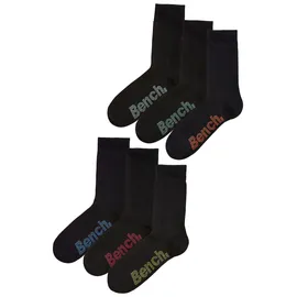 BENCH Socken-Set 6er Pack Schwarz 43-46