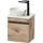 Duravit Sivida Konsolenwaschtischunterbau, Türanschlag links, Griffleiste Diamantschwarz Matt, 400x325x440mm, SV4656LBD550000, Farbe: eiche marmoriert