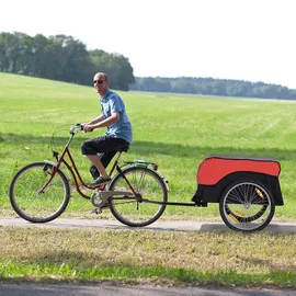 Homcom CargoTrailer rot/schwarz