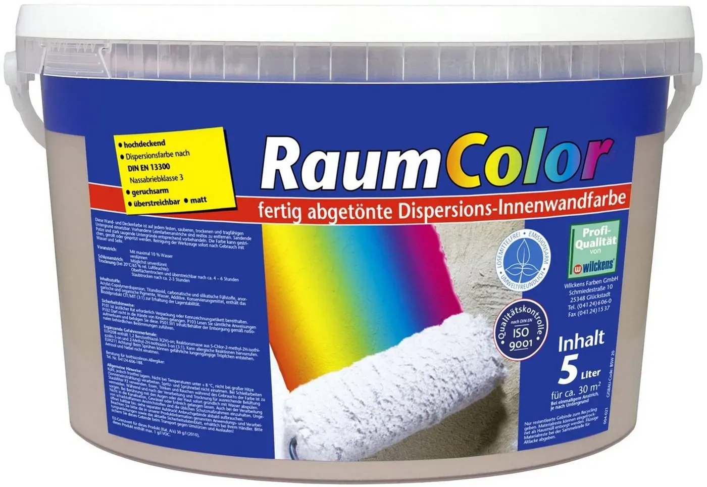 Wilckens Farben Wandfarbe, Raumcolor Cappuccio 5 L braun