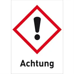 Aufkleber Gesundheitsgefahr (GHS 07) Achtung, Folie, 26x37 mm, 500 Stück/Rolle