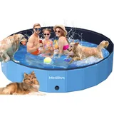 Meowant Faltbarer Hundepool 246x40 cm, PVC, rutschfest, ohne Pumpe