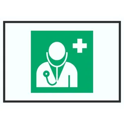 HB-Druck Arzt Symbol A2 Rückseite selbstklebend Schild