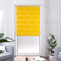 K-HOME Doppelrollo Welle 80 x 150 cm gelb