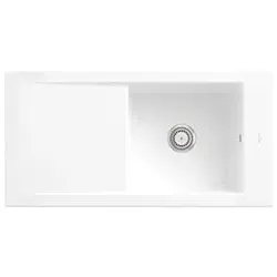 Villeroy & Boch Timeline Einbauspüle 679001R1 mit Ablaufgarnitur und Handbetätigung, weiß