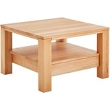 Linea Natura Couchtisch, Buche, Holz, Kernbuche, massiv, 1 Schubladen, quadratisch, eckig, 70x47.5x70 cm, Stauraum, Wohnzimmer, Wohnzimmertische, Couchtische, Couchtische mit Rollen