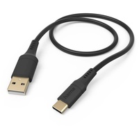 Hama Ladekabel Flexible USB-A/USB-C 1.5m Silikon schwarz