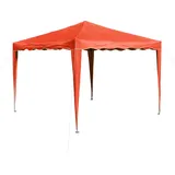 Dema - Pavillon Gartenpavillon Faltpavillon Alu/metall 3x3m Terracotta Garten Partyzelt