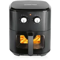 GOURMETmaxx Heißluftfritteuse 6,2 L (1500 W) | AirFryer mit Abschaltautomatik für punktgenaue Ergebnisse | Schonende Zubereitung ohne Öl | Ideal für z.B. Pommes, ChickenWings oder sonstiges [schwarz]