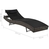 Gartenmöbel Gartenliege Rattan Deckchair Sonnenliege Relaxliege Liegestuhl Farbe