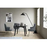 Polsterstuhl STRESSLESS "Laurel", blau (atlantic blau batick, chrom glänzend), B:58cm H:92cm T:59cm, Leder BATICK: BATICK ist ein leicht korrigiertes, durchgefärbtes und genarbtes Möbelleder, bei dem die meisten Unebenheiten und Spuren in der Regel entfernt wurden., Stühle, Low Back mit Armlehne, Größe L, mit Beinen aus Stahl in Chrom glänzend