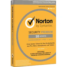 NortonLifeLock Norton Security Premium 3.0 10 Geräte PKC DE Win Mac Android iOS