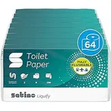 Satino WEPA Toilettenpapier selbstauflösend - ideal für Boot, Camping, Wohnmobil, Outdoor, Reisen - Made in Germany - Großpackung mit 64 Rollen je 250 Blatt - 2-lagig - Vorteilspack