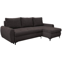 Livetastic Eckschlafsofa, Dunkelbraun, Textil, 3-Sitzer, Füllung: Schaumstoff, 237x146 cm, Schlafen auf Sitzhöhe, Rücken echt, Armlehnen seitenverkehrt montierbar, Wohnzimmer, Sofas & Couches, Wohnlandschaften