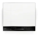 Klarstein Induktions-Kochfeld DualTone CP8-KL-DT-60-Hy-Wh, Kochfeld Induktion 4 Zone Flex Touch Timer Küche LED weiß